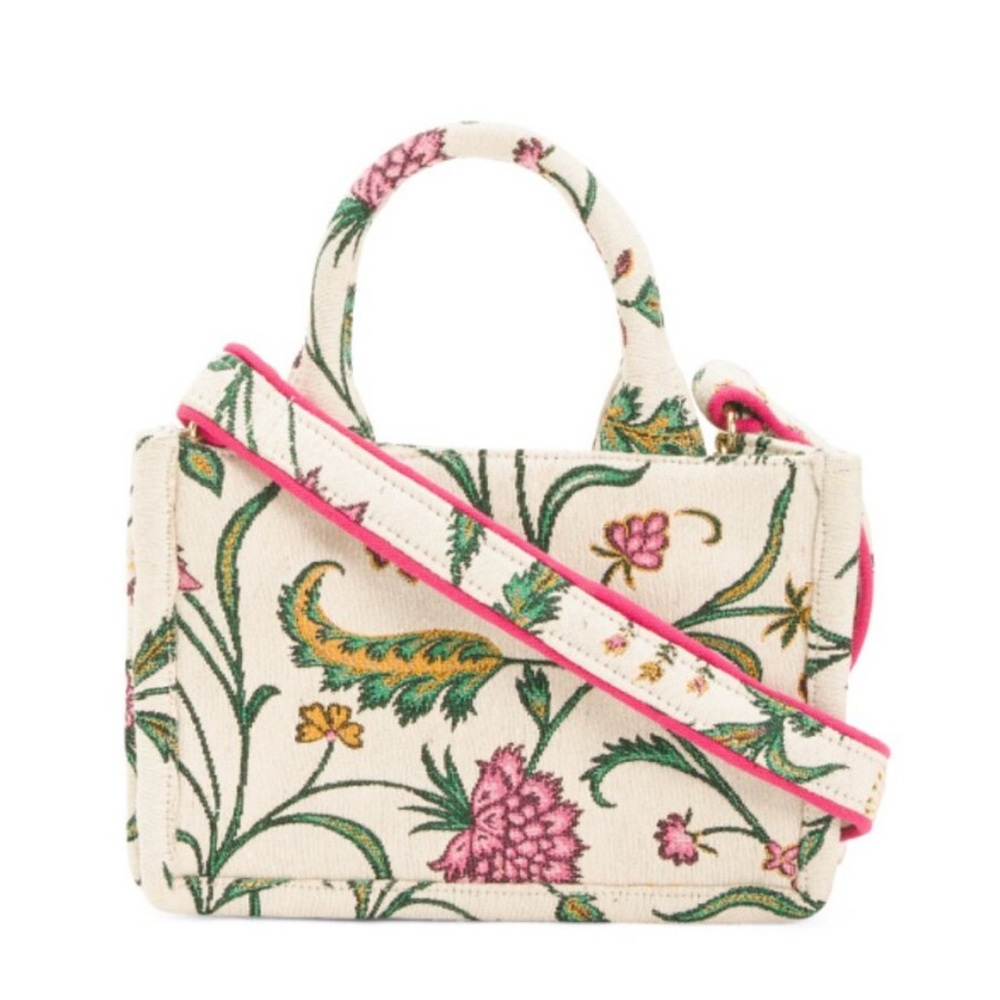New Shiraleah Mini Floral Embroidered Cream Handbag
